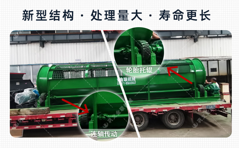 無軸滾筒篩-大型輪胎托輪式無軸篩石篩沙機(jī)-移動篩分機(jī)價格/結(jié)構(gòu)圖/視頻原理 無軸滾筒篩-大型輪胎托輪式無軸篩石篩沙機(jī)-移動篩分機(jī)價格/結(jié)構(gòu)圖/視頻原理